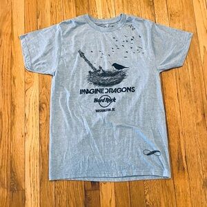 Hard rock Washington DC x imagines dragon blue graphic tee shirt size m mens